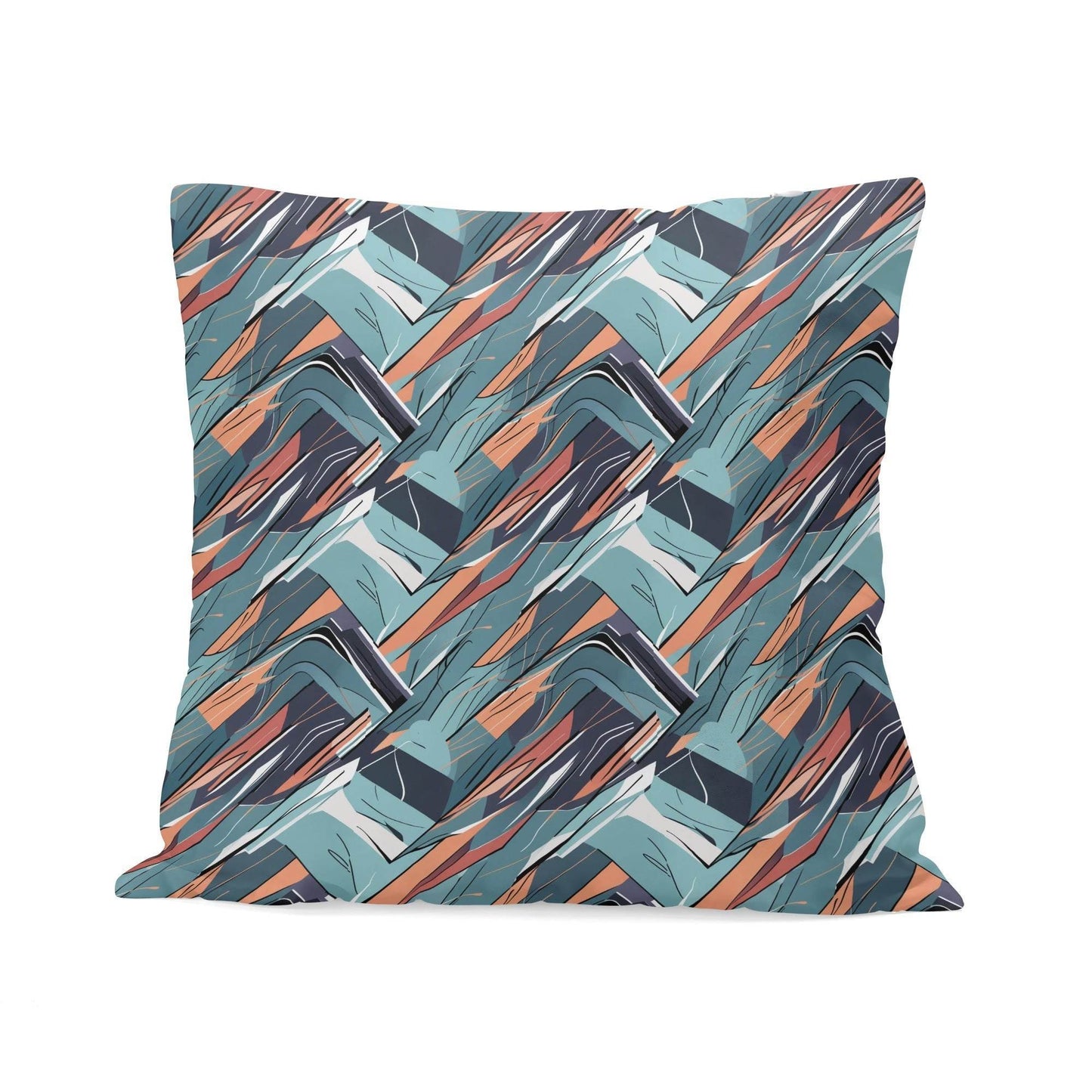 Abstract Breeze Peach Velvet 4 Pcs Square Pillow Case Covers (5 sizes) - DeRose Seasonal