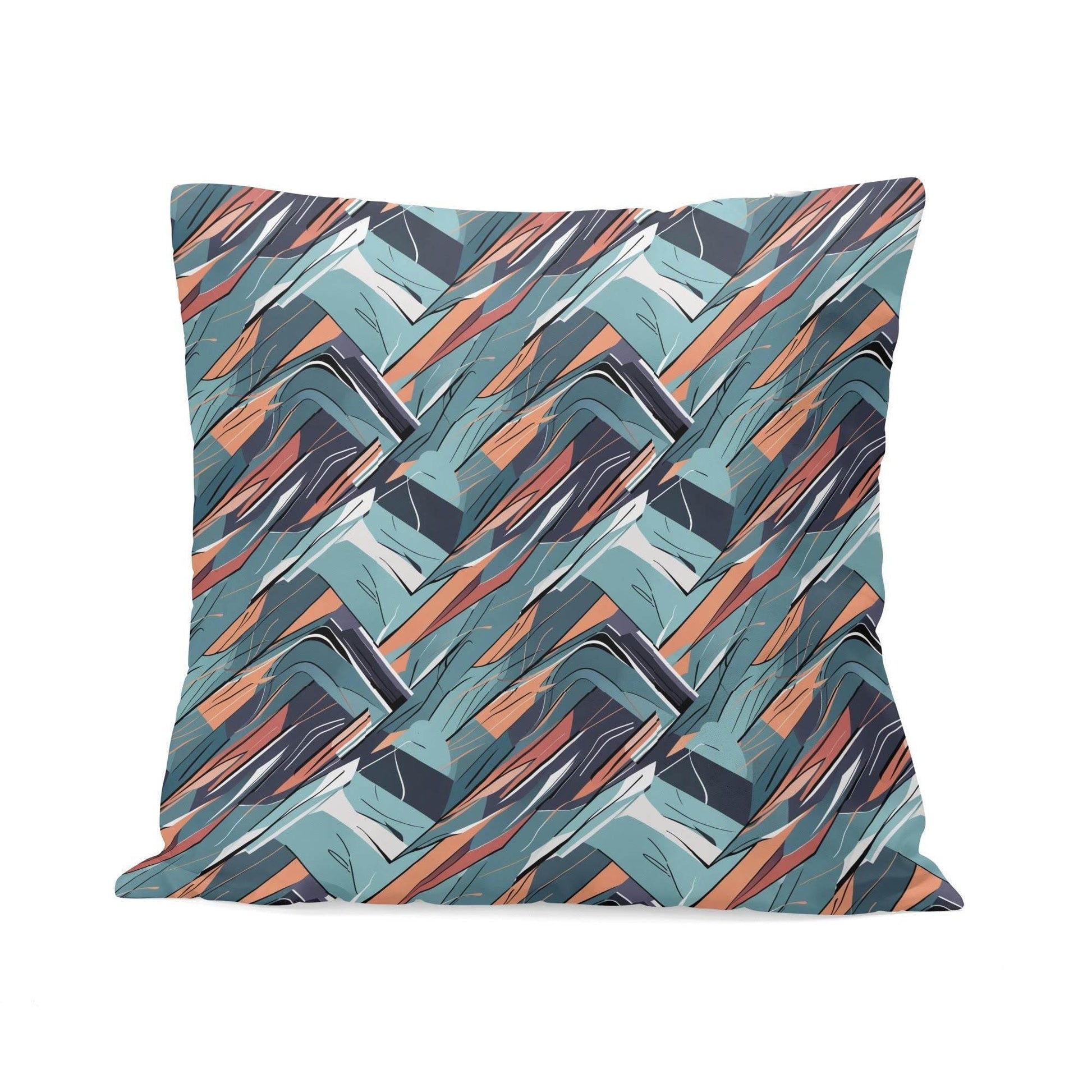 Abstract Breeze Peach Velvet 4 Pcs Square Pillow Case Covers (5 sizes) - DeRose Seasonal