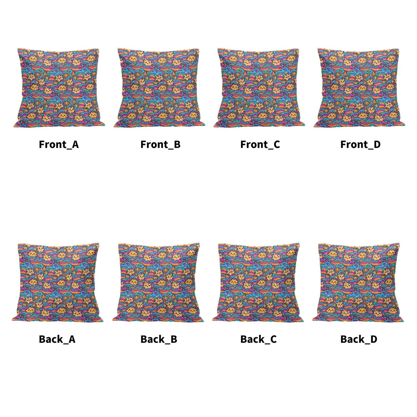 Squishy Star Peach Velvet 4 Pcs Square Pillow Case Covers (5 sizes) - DeRose Seasonal