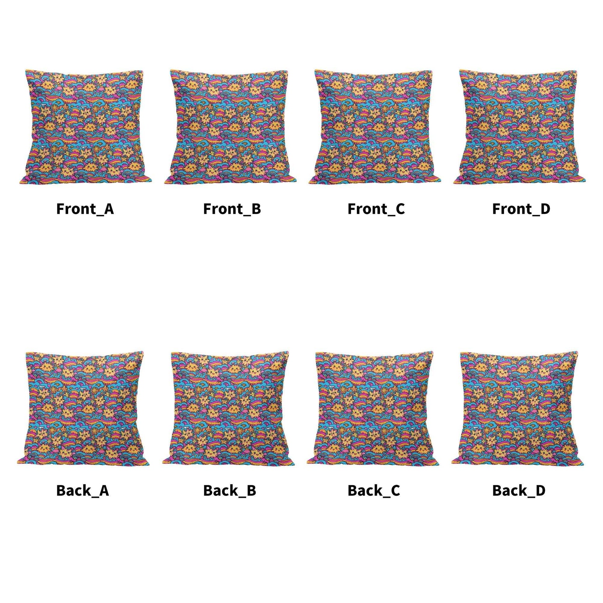 Squishy Star Peach Velvet 4 Pcs Square Pillow Case Covers (5 sizes) - DeRose Seasonal