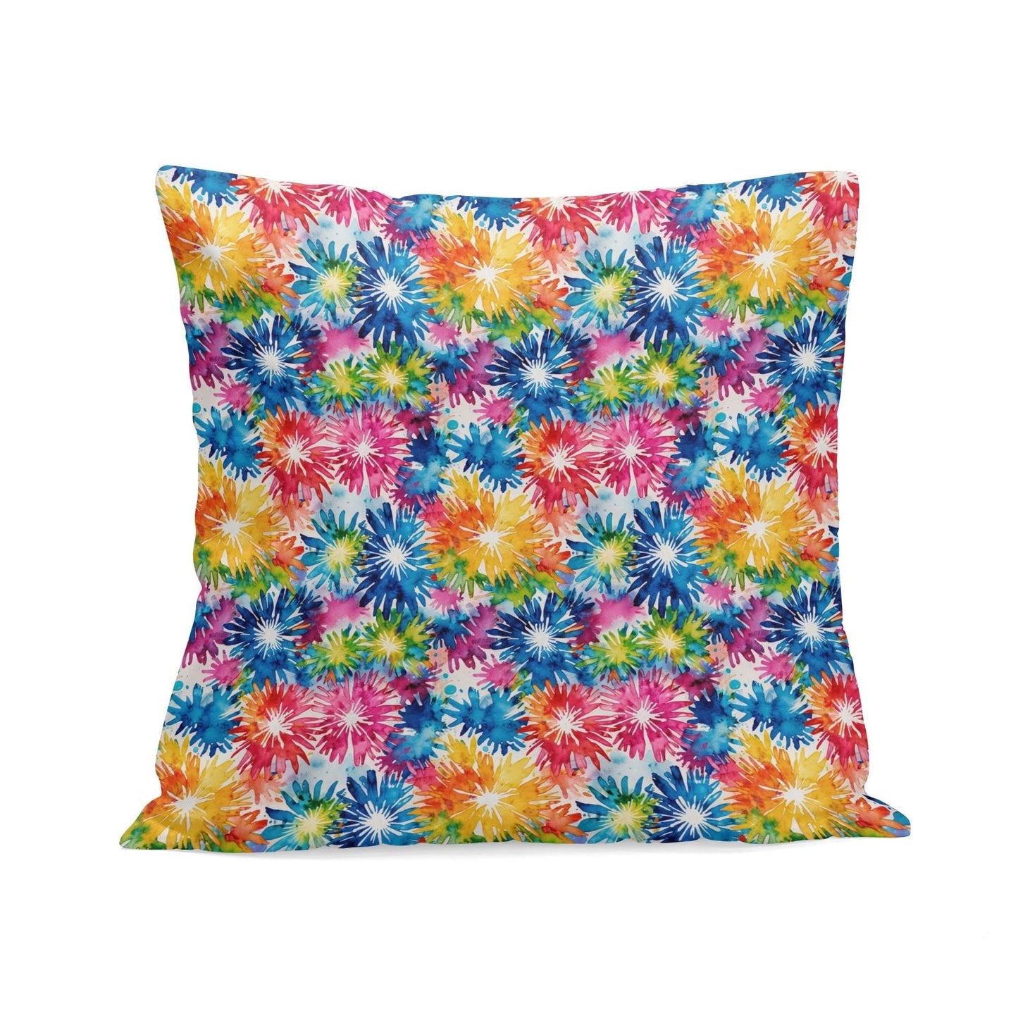 Tie-Dye Explosion Peach Velvet 4 Pcs Square Pillow Case Covers (5 sizes) - DeRose Seasonal