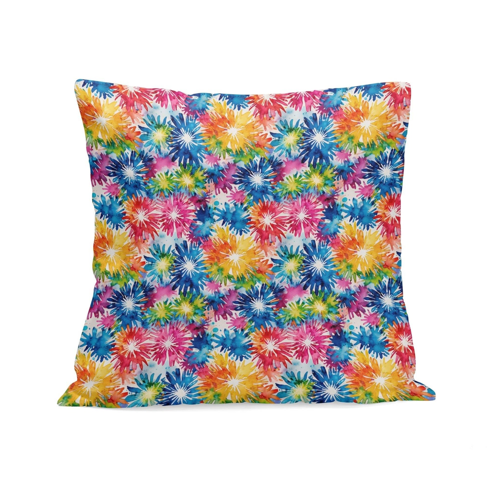 Tie-Dye Explosion Peach Velvet 4 Pcs Square Pillow Case Covers (5 sizes) - DeRose Seasonal