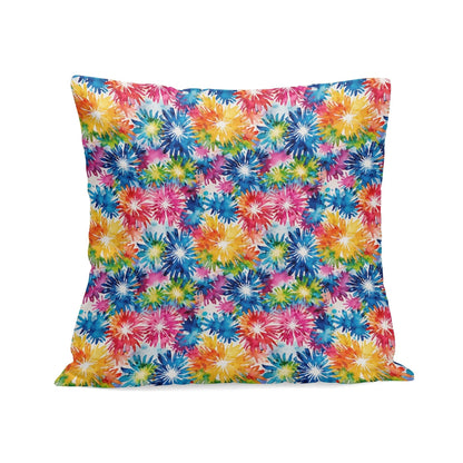 Tie-Dye Explosion Peach Velvet 4 Pcs Square Pillow Case Covers (5 sizes) - DeRose Seasonal