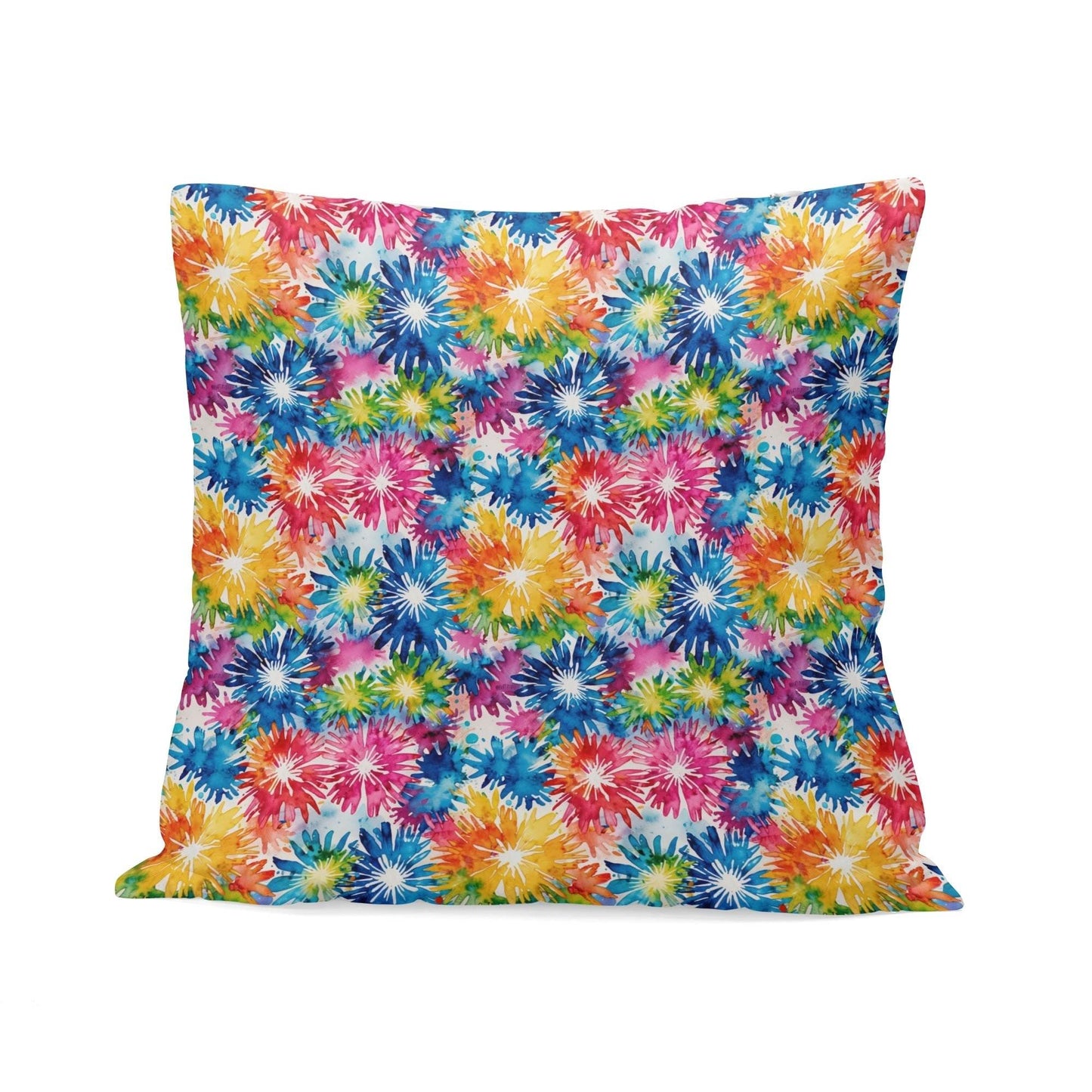 Tie-Dye Explosion Peach Velvet 4 Pcs Square Pillow Case Covers (5 sizes) - DeRose Seasonal