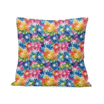 Tie-Dye Explosion Peach Velvet 4 Pcs Square Pillow Case Covers (5 sizes) - DeRose Seasonal