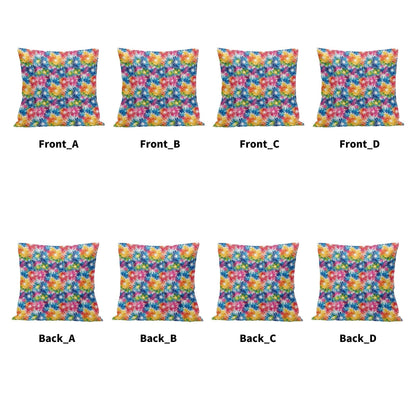 Tie-Dye Explosion Peach Velvet 4 Pcs Square Pillow Case Covers (5 sizes) - DeRose Seasonal
