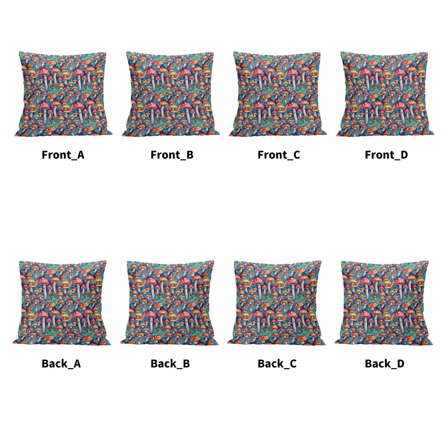 Trippy Tie-Dye Peach Velvet 4 Pcs Square Pillow Case Covers (5 sizes) - DeRose Seasonal