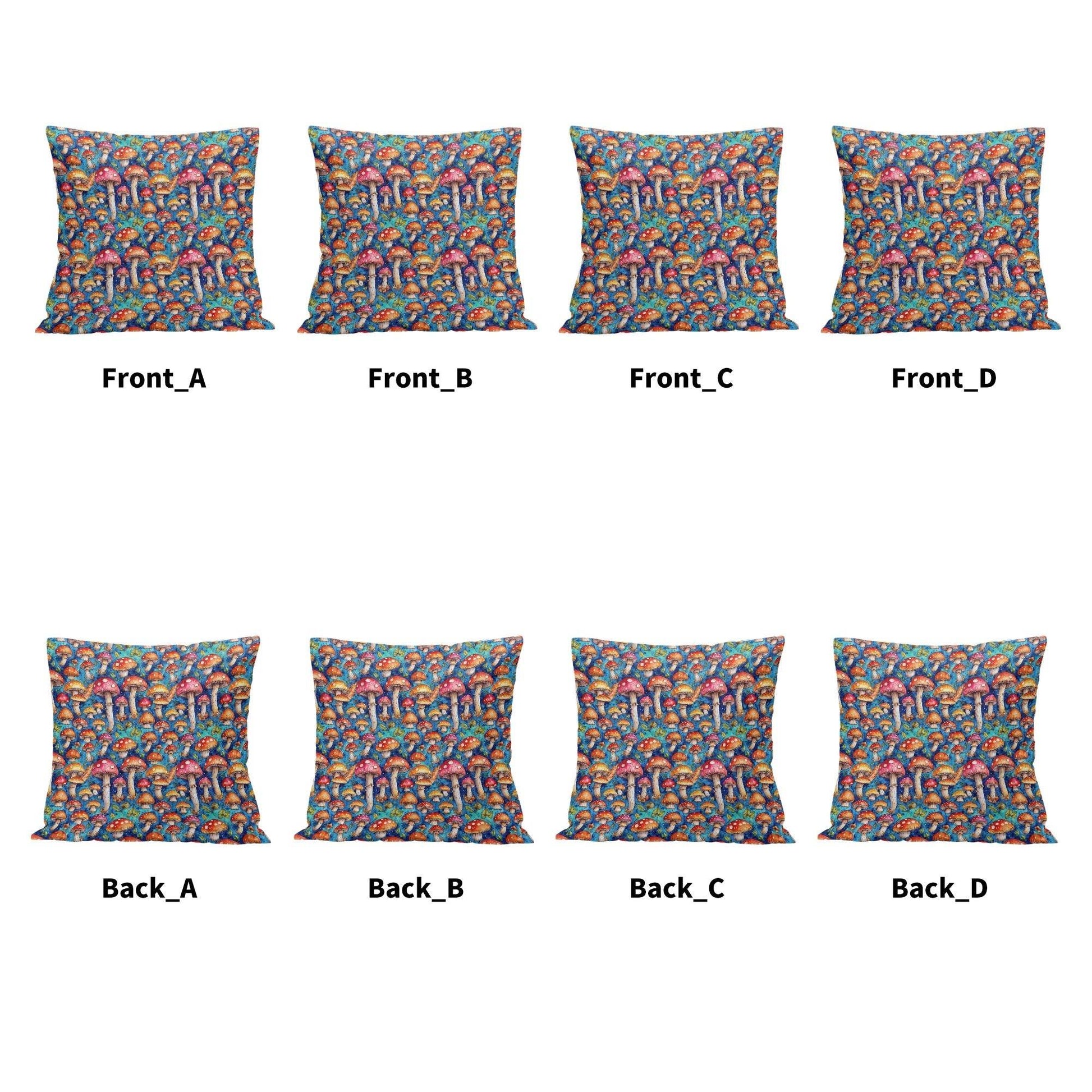 Trippy Tie-Dye Peach Velvet 4 Pcs Square Pillow Case Covers (5 sizes) - DeRose Seasonal
