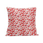 Red Little Hearts Peach Velvet 4 Pcs Square Pillow Case Covers (5 sizes) - DeRose Seasonal