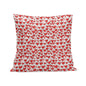Red Scribbled Hearts Peach Velvet 4 Pcs Square Pillow Case Covers (5 sizes) - DeRose Seasonal
