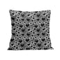 Black and White Groovy Hearts Peach Velvet 4 Pcs Square Pillow Case Covers (5 sizes) - DeRose Seasonal