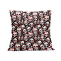 Love Skulls Peach Velvet 4 Pcs Square Pillow Case Covers (5 sizes) - DeRose Seasonal