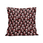 Tiny Red SKulls Peach Velvet 4 Pcs Square Pillow Case Covers (5 sizes) - DeRose Seasonal