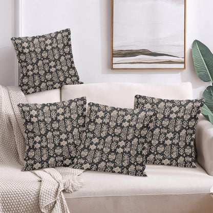 Gothic Emblem Peach Velvet 4 Pcs Square Pillow Case Covers (5 sizes) - DeRose Seasonal