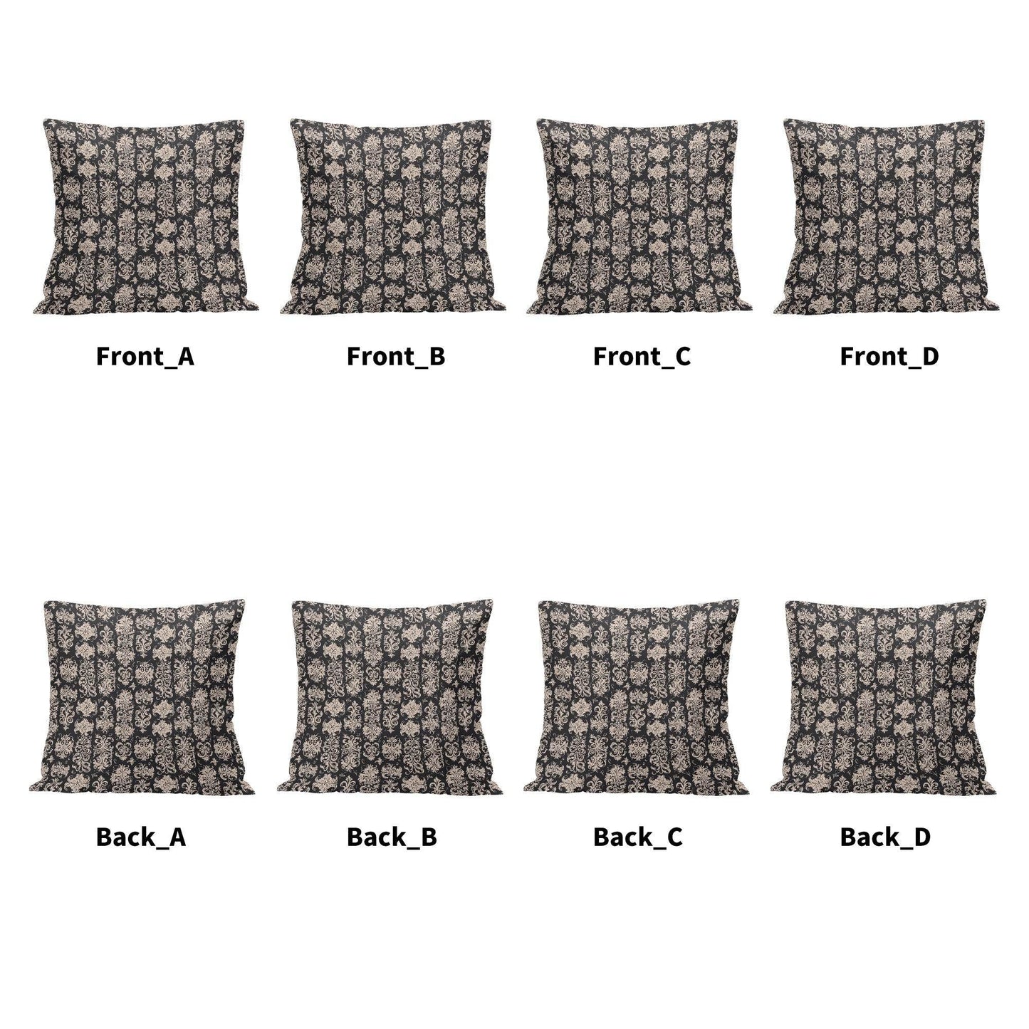 Gothic Emblem Peach Velvet 4 Pcs Square Pillow Case Covers (5 sizes) - DeRose Seasonal