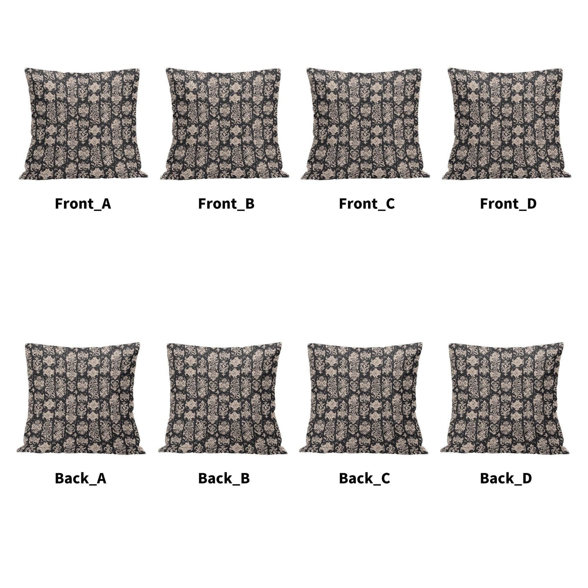Gothic Emblem Peach Velvet 4 Pcs Square Pillow Case Covers (5 sizes) - DeRose Seasonal