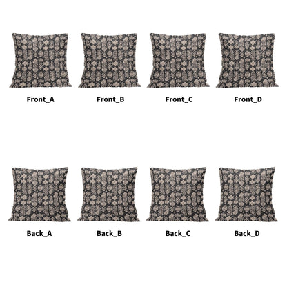 Gothic Emblem Peach Velvet 4 Pcs Square Pillow Case Covers (5 sizes) - DeRose Seasonal