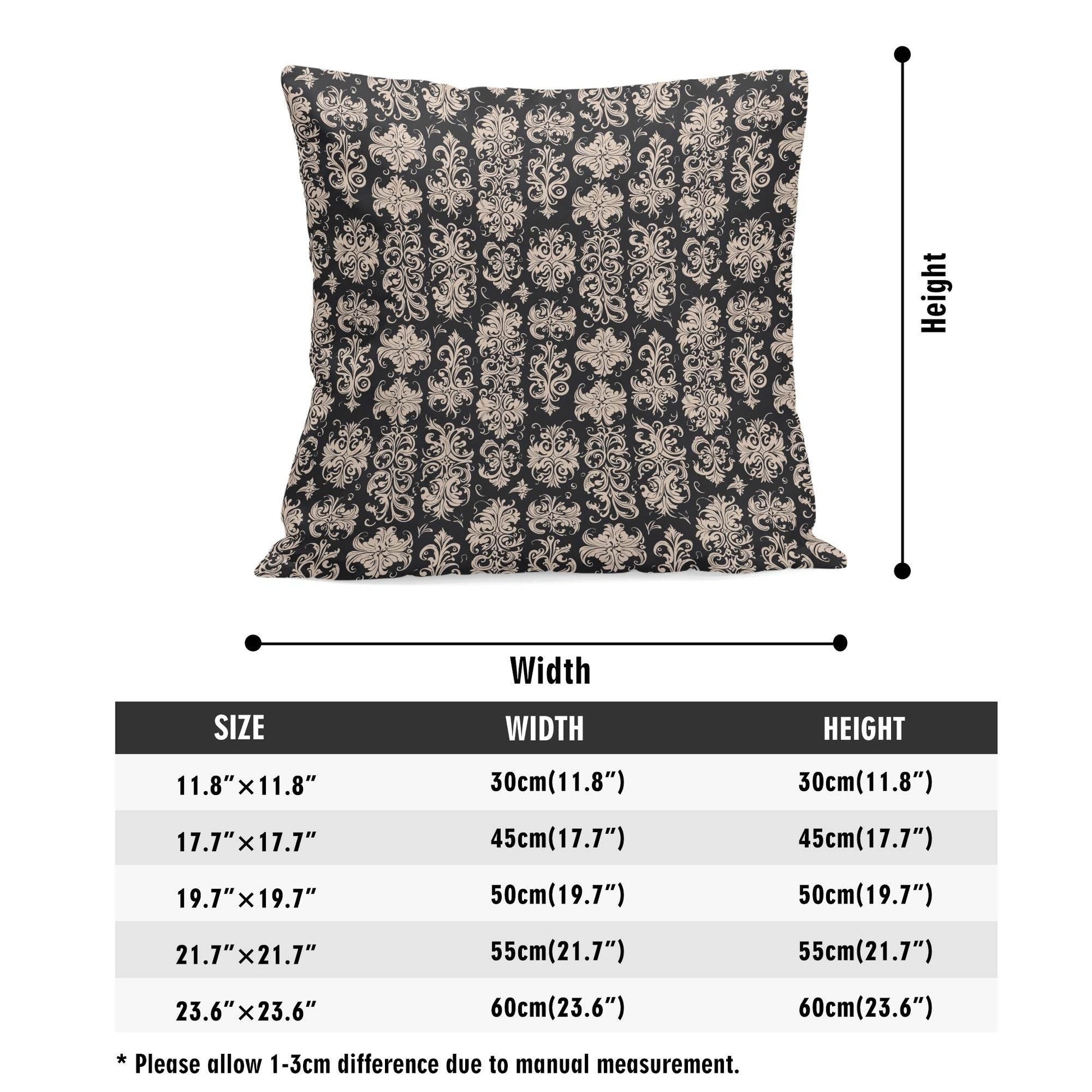 Gothic Emblem Peach Velvet 4 Pcs Square Pillow Case Covers (5 sizes) - DeRose Seasonal