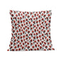 Floral Fire Peach Velvet 4 Pcs Square Pillow Case Covers (5 sizes) - DeRose Seasonal