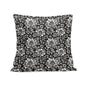 Black and White Bloom Peach Velvet 4 Pcs Square Pillow Case Covers (5 sizes) - DeRose Seasonal