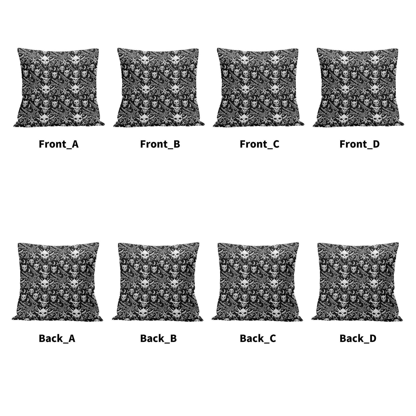 Little Devils Peach Velvet 4 Pcs Square Pillow Case Covers (5 sizes) - DeRose Seasonal