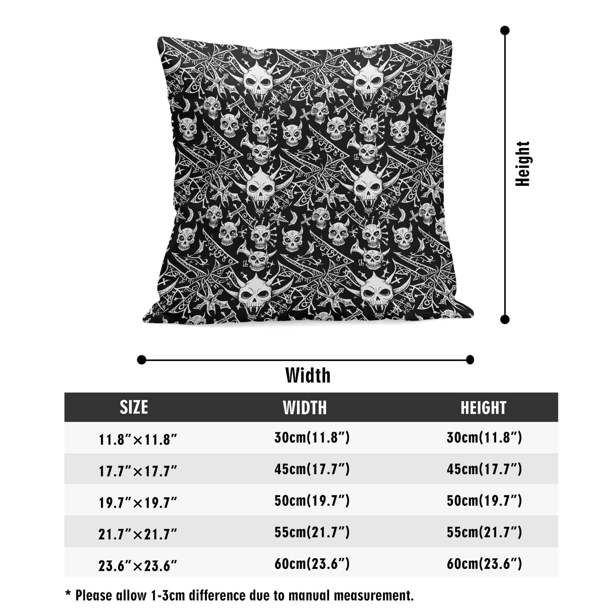 Little Devils Peach Velvet 4 Pcs Square Pillow Case Covers (5 sizes) - DeRose Seasonal