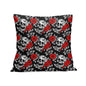 Red Skull Rose Peach Velvet 4 Pcs Square Pillow Case Covers (5 sizes) - DeRose Seasonal