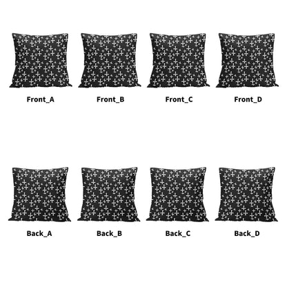 Little Crosses Peach Velvet 4 Pcs Square Pillow Case Covers (5 sizes) - DeRose Seasonal