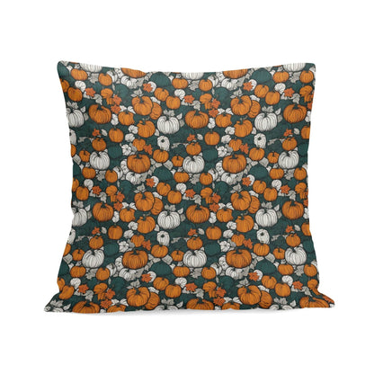 Dark Pumpkin Patch Peach Velvet 4 Pcs Square Pillow Case Covers (5 sizes) - DeRose Seasonal
