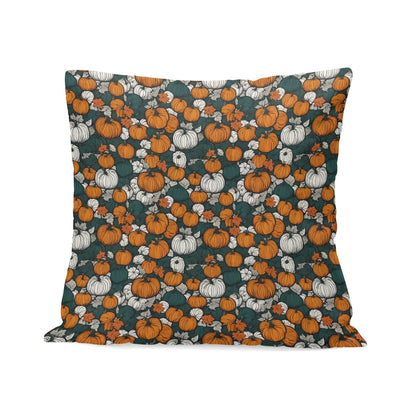 Dark Pumpkin Patch Peach Velvet 4 Pcs Square Pillow Case Covers (5 sizes) - DeRose Seasonal