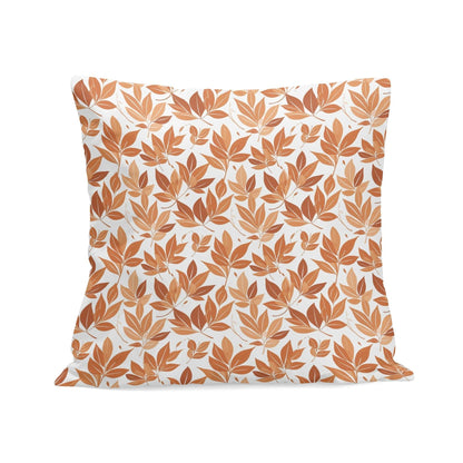 Autumn Leaves Peach Velvet 4 Pcs Square Pillow Case Covers (5 sizes) - DeRose Seasonal