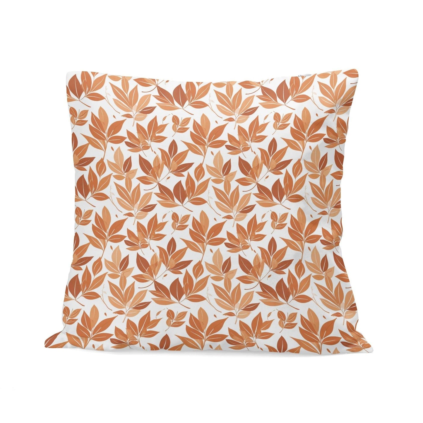 Autumn Leaves Peach Velvet 4 Pcs Square Pillow Case Covers (5 sizes) - DeRose Seasonal