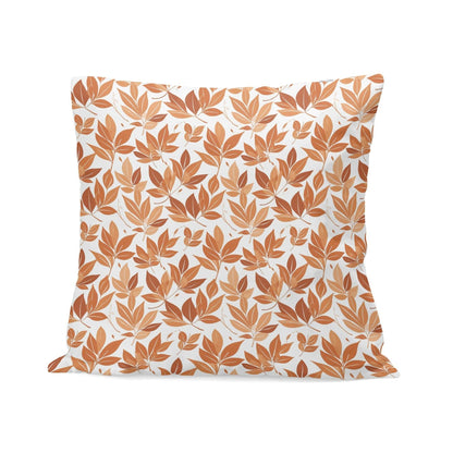 Autumn Leaves Peach Velvet 4 Pcs Square Pillow Case Covers (5 sizes) - DeRose Seasonal