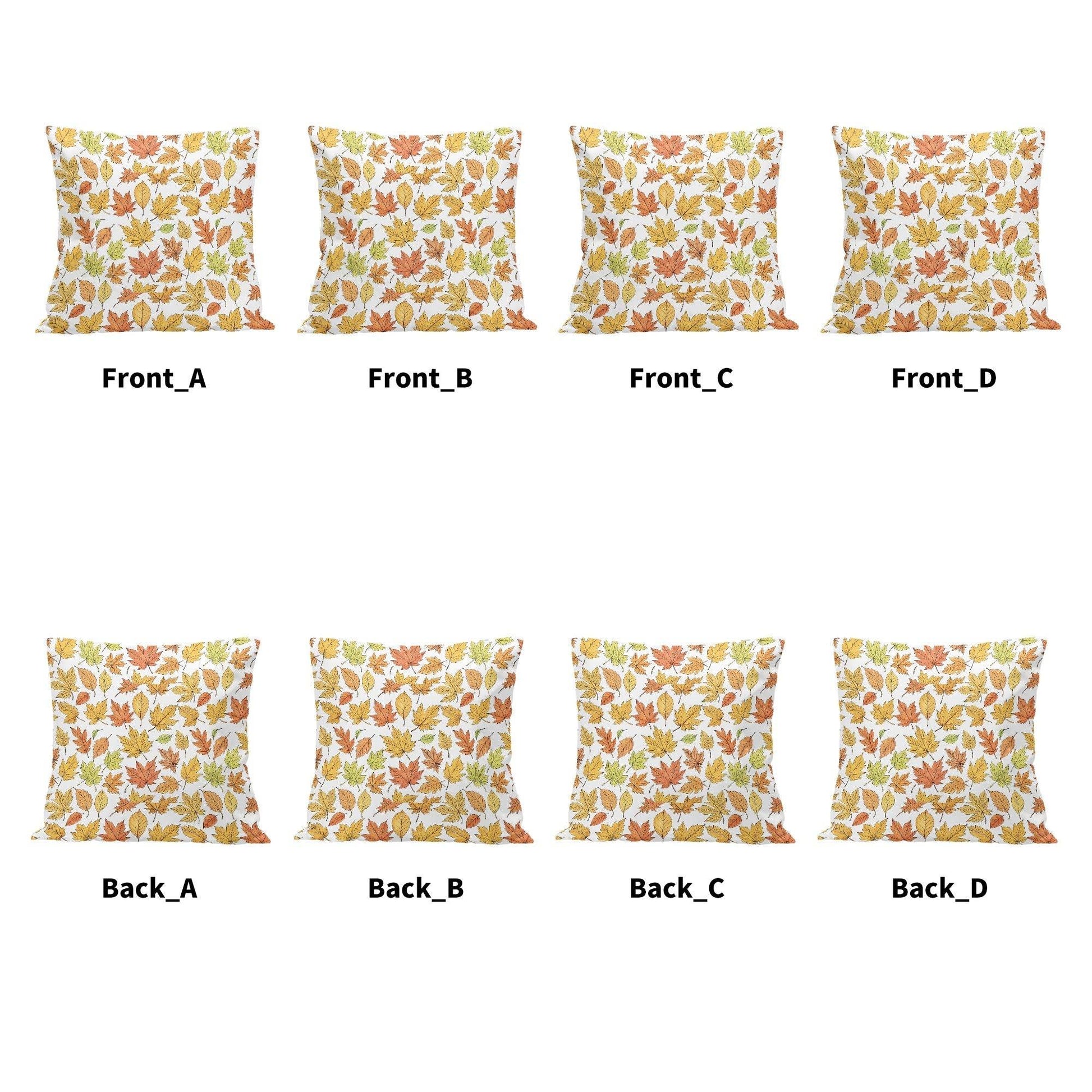 Autumn Peach Velvet 4 Pcs Square Pillow Case Covers (5 sizes) - DeRose Seasonal