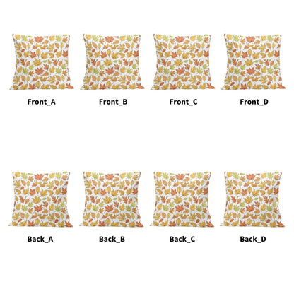 Autumn Peach Velvet 4 Pcs Square Pillow Case Covers (5 sizes) - DeRose Seasonal