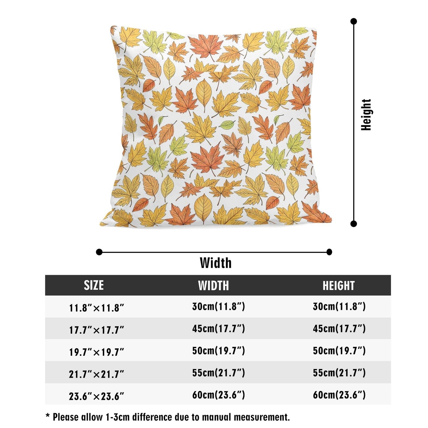 Autumn Peach Velvet 4 Pcs Square Pillow Case Covers (5 sizes) - DeRose Seasonal