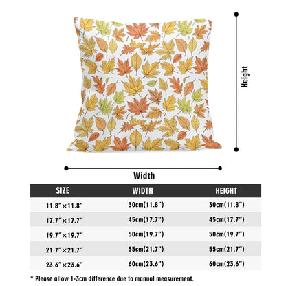 Autumn Peach Velvet 4 Pcs Square Pillow Case Covers (5 sizes) - DeRose Seasonal