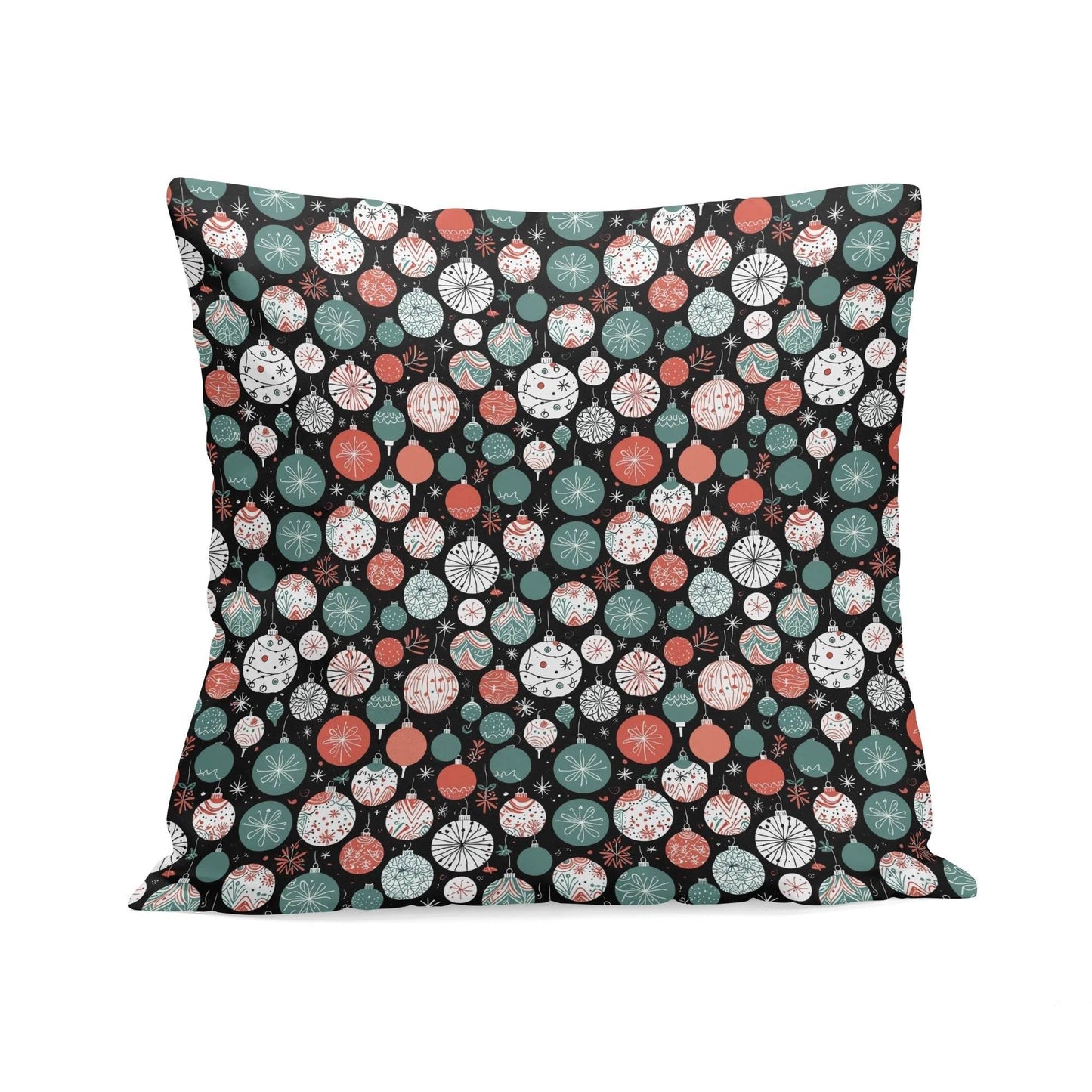 Colorful Ornaments Peach Velvet 4 Pcs Square Pillow Case Covers (5 sizes) - DeRose Seasonal