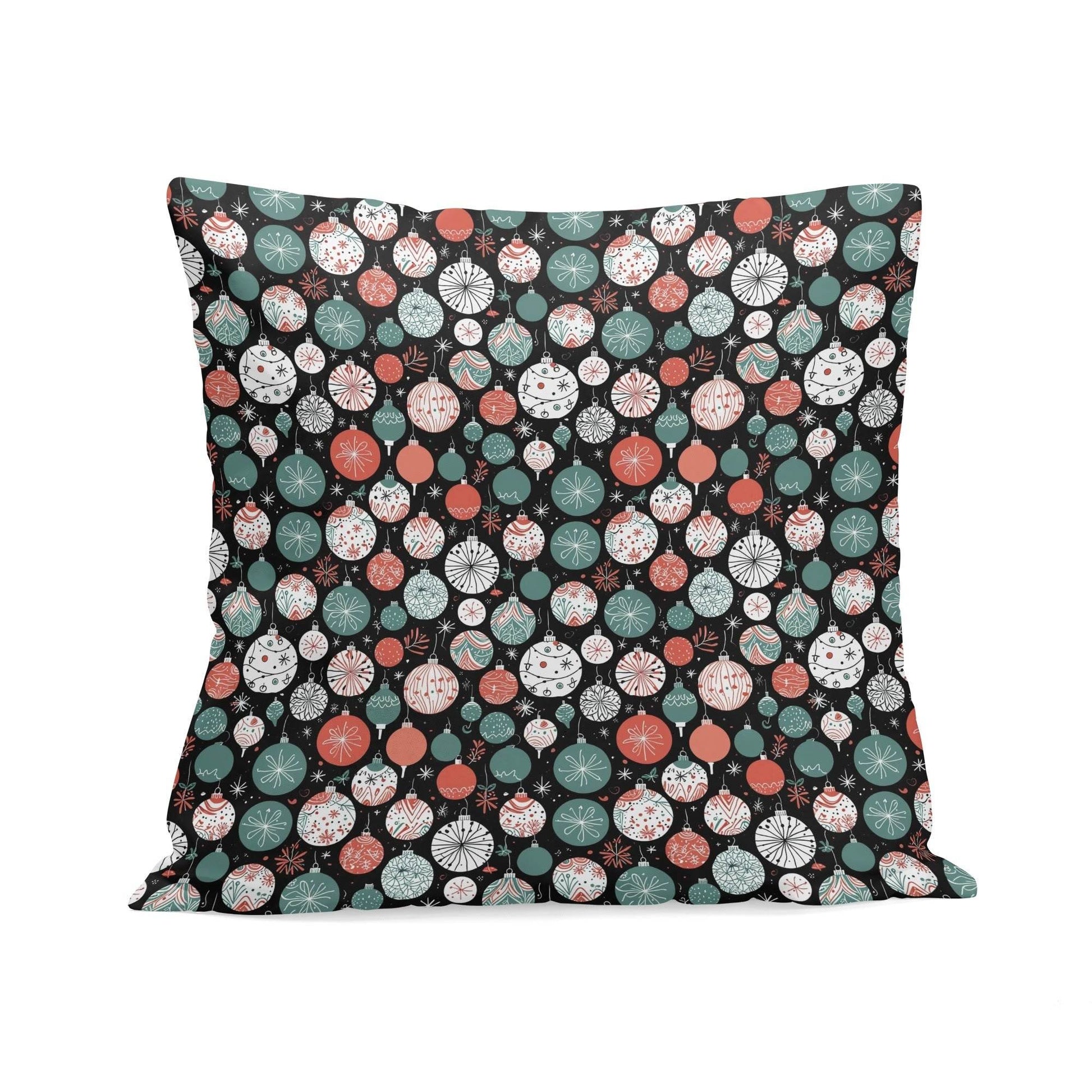 Colorful Ornaments Peach Velvet 4 Pcs Square Pillow Case Covers (5 sizes) - DeRose Seasonal
