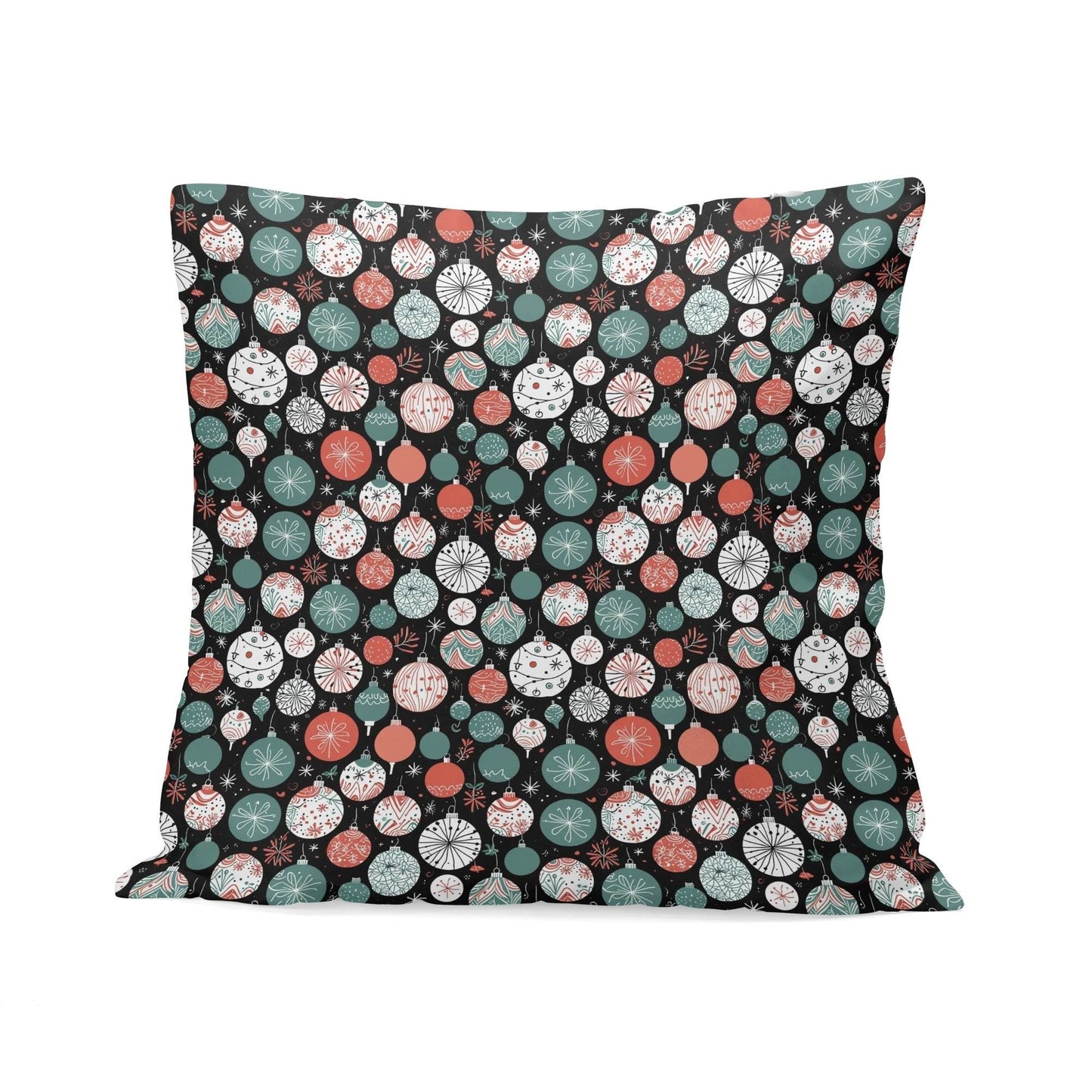 Colorful Ornaments Peach Velvet 4 Pcs Square Pillow Case Covers (5 sizes) - DeRose Seasonal