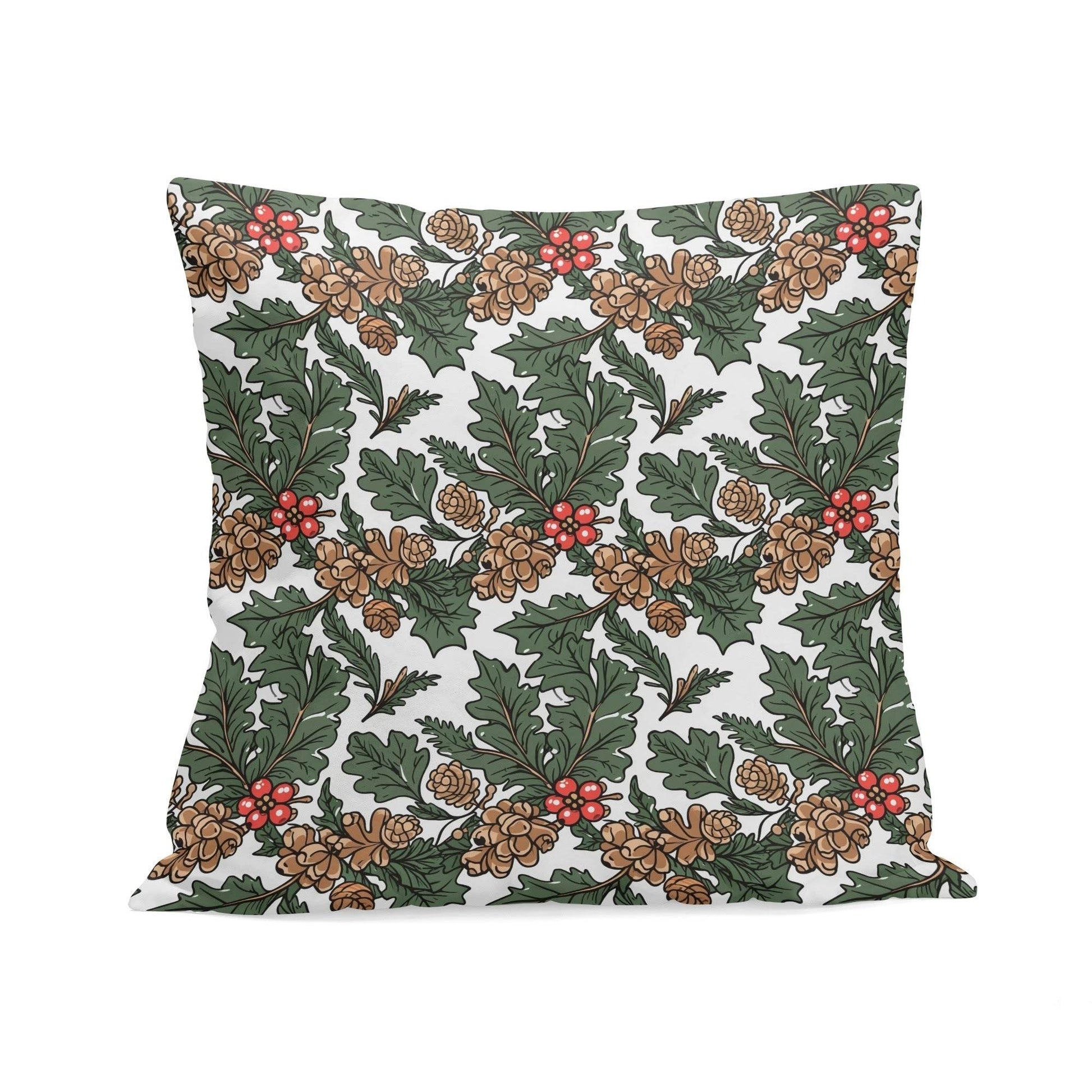 Holly Pine Peach Velvet 4 Pcs Square Pillow Case Covers (5 sizes) - DeRose Seasonal