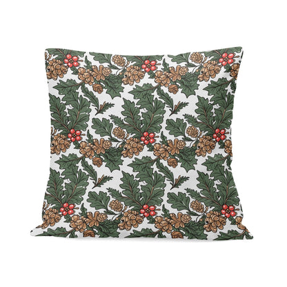 Holly Pine Peach Velvet 4 Pcs Square Pillow Case Covers (5 sizes) - DeRose Seasonal