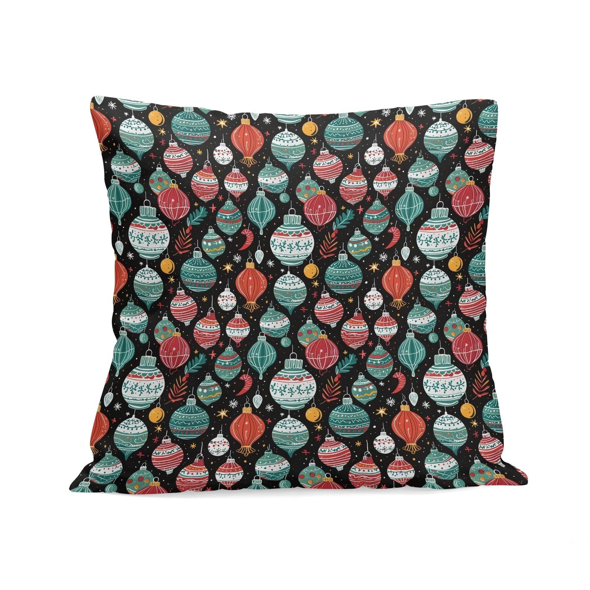 Big Ornaments Peach Velvet 4 Pcs Square Pillow Case Covers (5 sizes) - DeRose Seasonal