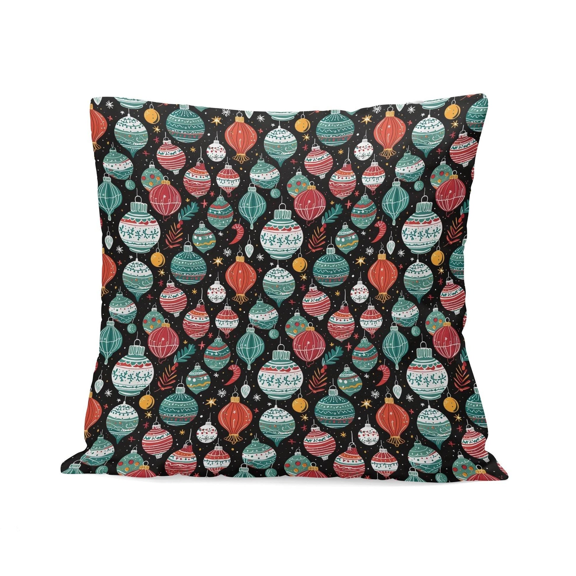 Big Ornaments Peach Velvet 4 Pcs Square Pillow Case Covers (5 sizes) - DeRose Seasonal