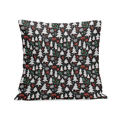 Christmas Trees Peach Velvet 4 Pcs Square Pillow Case Covers (5 sizes) - DeRose Seasonal