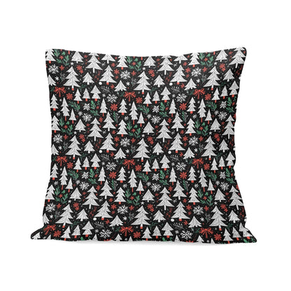 Christmas Trees Peach Velvet 4 Pcs Square Pillow Case Covers (5 sizes) - DeRose Seasonal