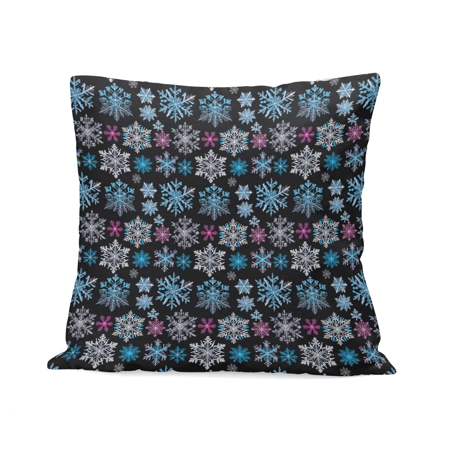 Party Snowflakes Peach Velvet 4 Pcs Square Pillow Case Covers (5 sizes) - DeRose Seasonal