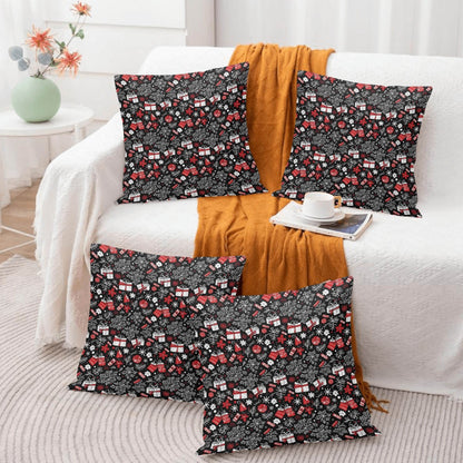 Christmas Gifts Peach Velvet 4 Pcs Square Pillow Case Covers (5 sizes) - DeRose Seasonal