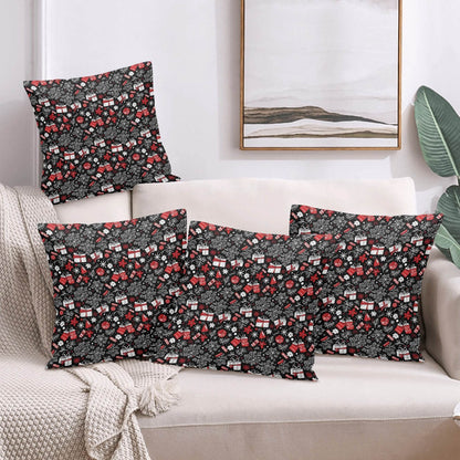 Christmas Gifts Peach Velvet 4 Pcs Square Pillow Case Covers (5 sizes) - DeRose Seasonal