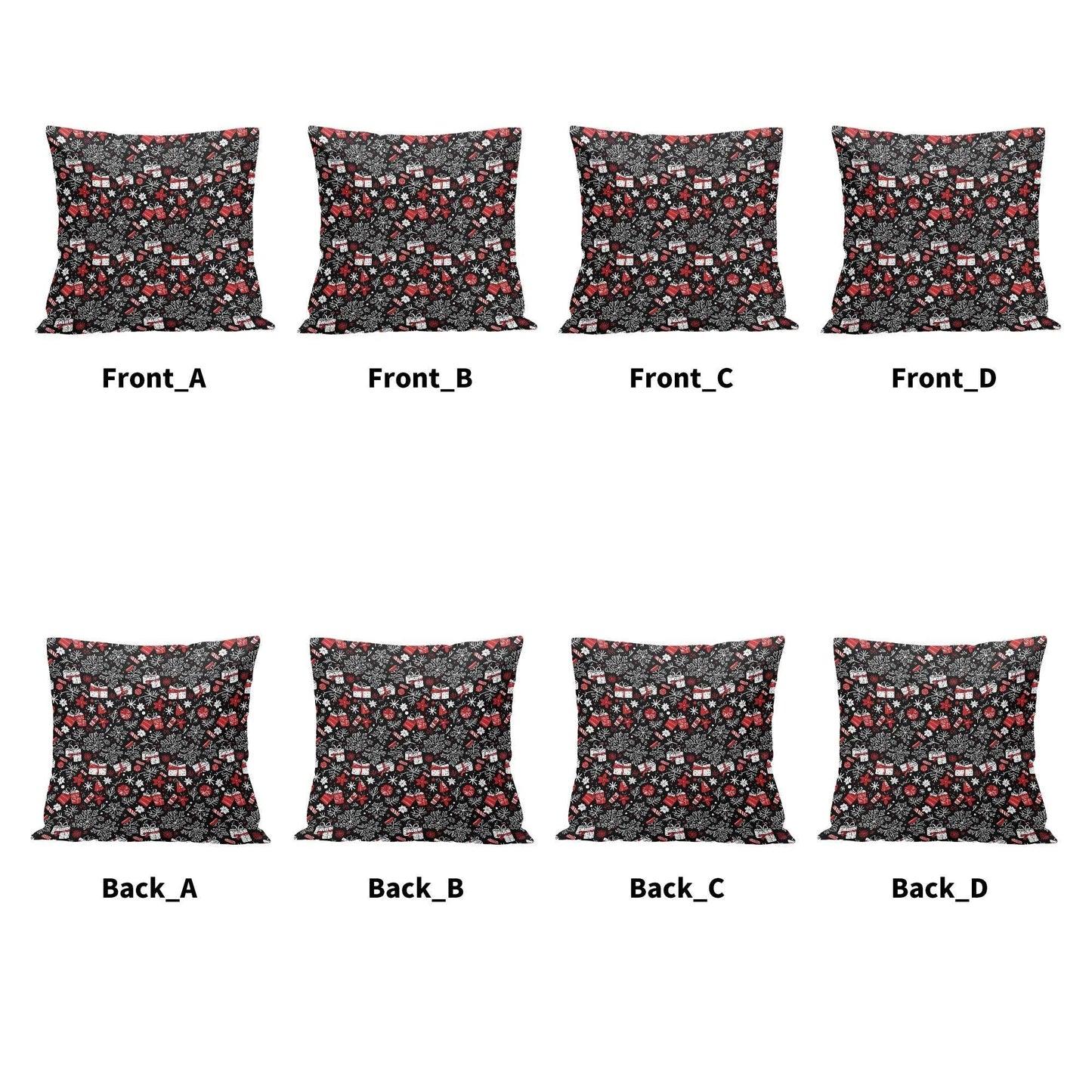 Christmas Gifts Peach Velvet 4 Pcs Square Pillow Case Covers (5 sizes) - DeRose Seasonal